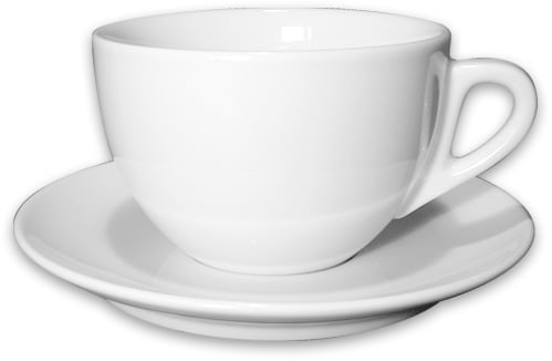 Ancap - Verona - Plain white cups and saucers