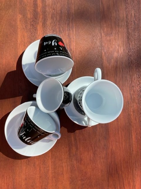 Ancap - Designer cups set of 6 cups and saucers