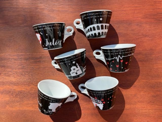 Ancap - Designer cups set of 6 cups and saucers