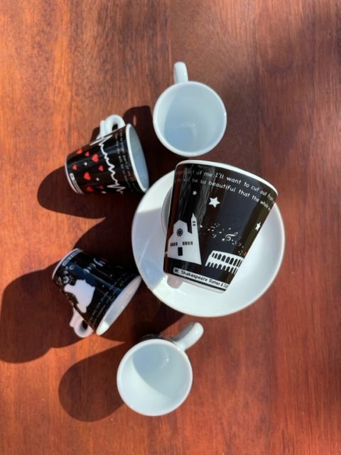 Ancap - Designer cups set of 6 cups and saucers