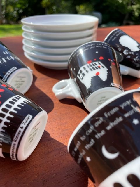 Ancap - Designer cups set of 6 cups and saucers