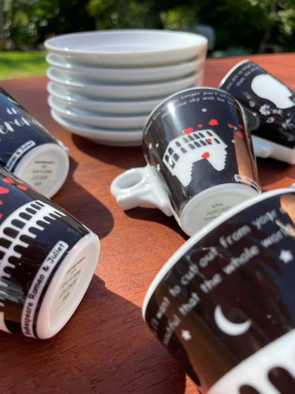 Ancap - Designer cups set of 6 cups and saucers