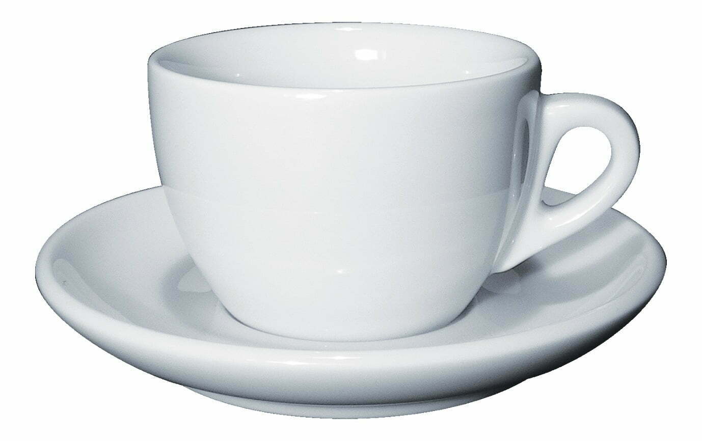 Ancap - Verona - Plain white cups and saucers