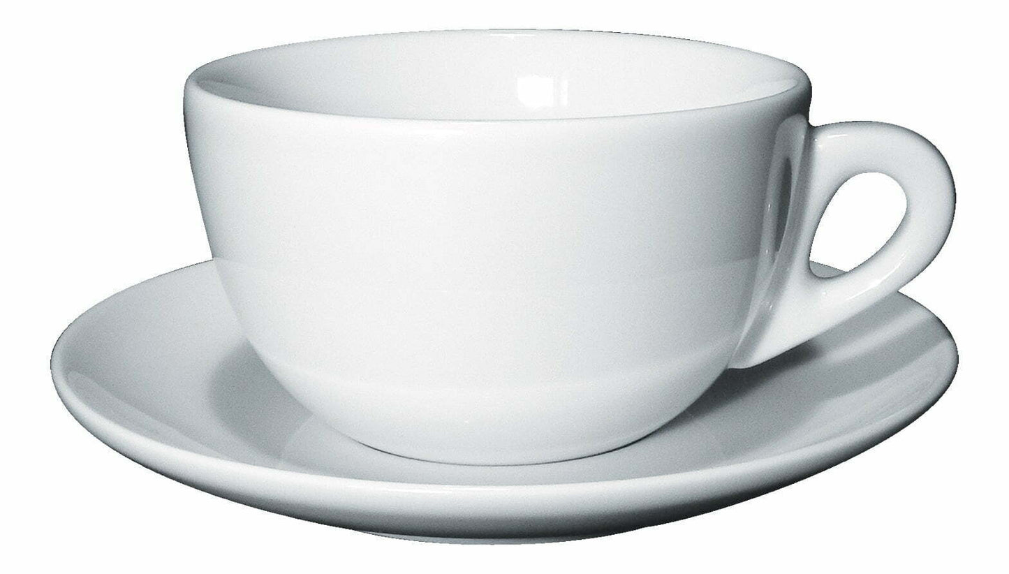 Ancap - Verona - Plain white cups and saucers