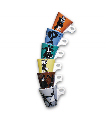 Ancap - Designer cups set of 6 cups and saucers