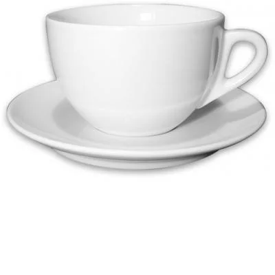 Ancap - Verona - Plain white cups and saucers